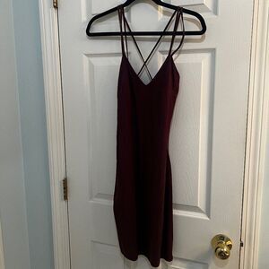 Dark purple mini dress